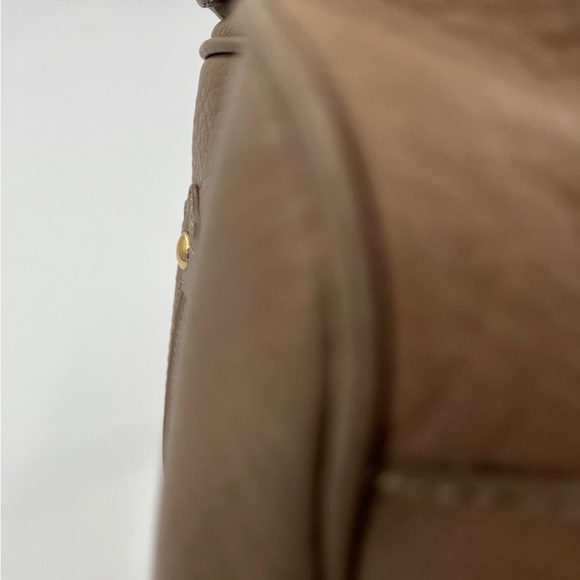 Isabella Fiore Embroidered Tan Leather Boho Hobo Shoulder Strap Purse - Picture 8 of 16